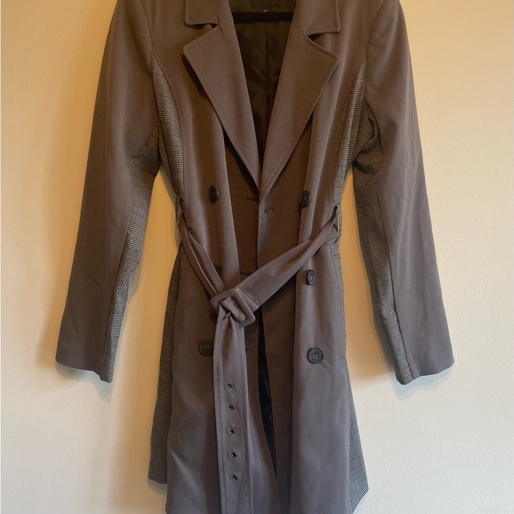 Simply Vera Vera Wang Gray Trench Coat